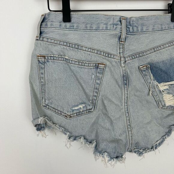 Agolde Denim Shorts Parker Vintage Cut Off Distressed Button Fly Women's Sz 27 - Picture 8 of 10
